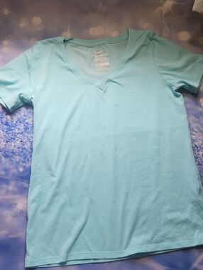 Nike Light Blue Dri-FIT Short Sleeve Tee In Pretty Pale Auqa
